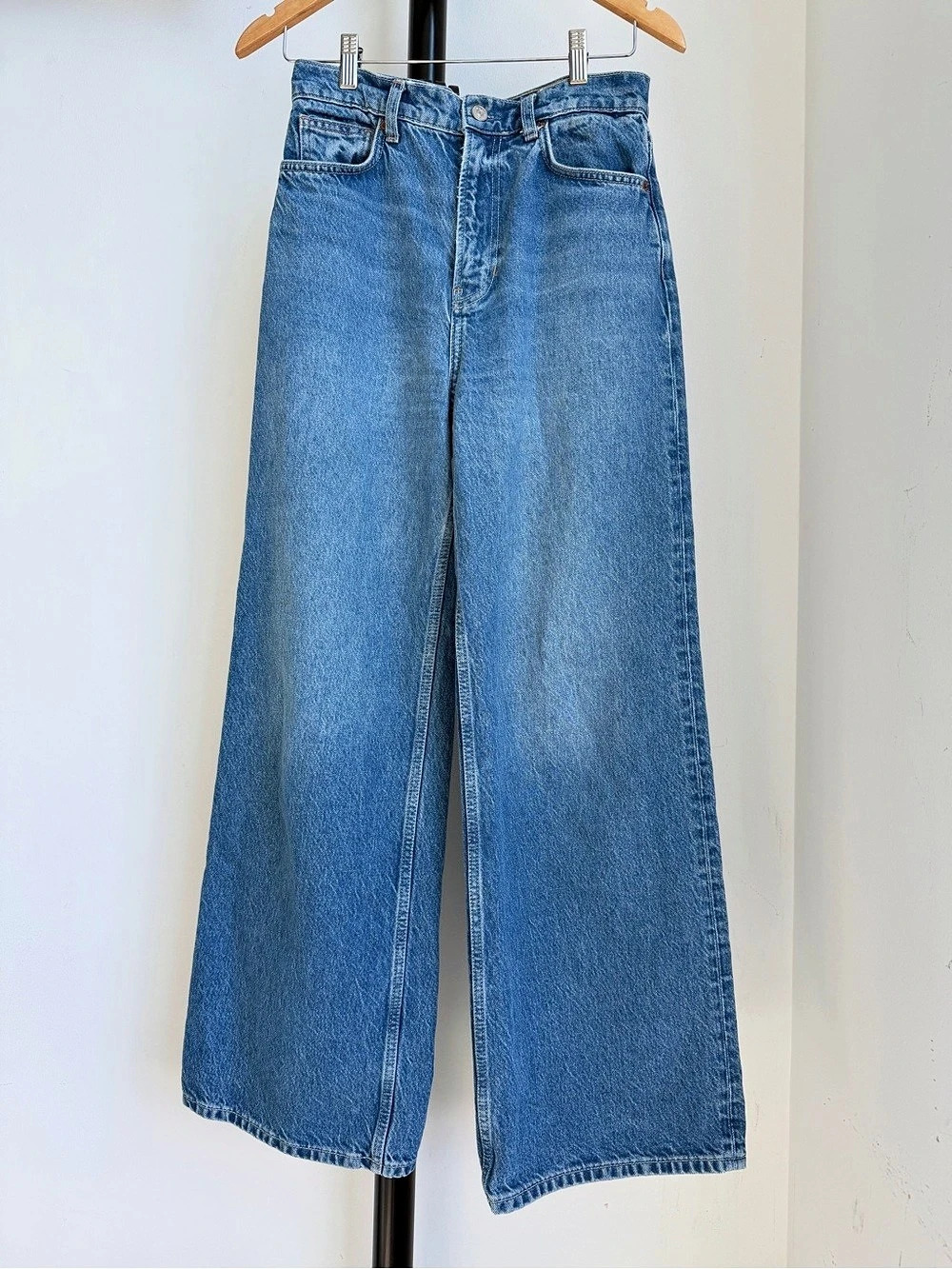 Reformation Cary High Rise Slouchy Wide Leg Jeans Waist 27